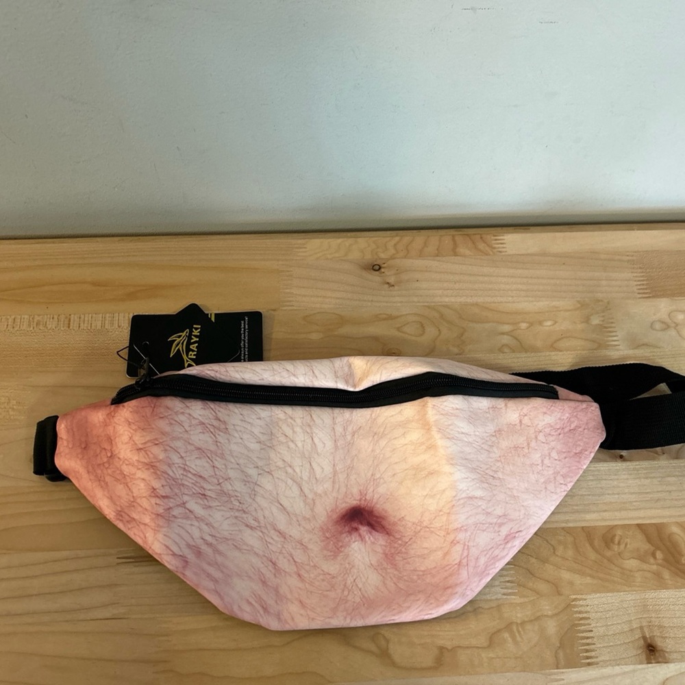 Beer Belly Bag Fanny Pack Novelty Dad Bod Hairy Waist Bag Gag Gift Humorous Joke